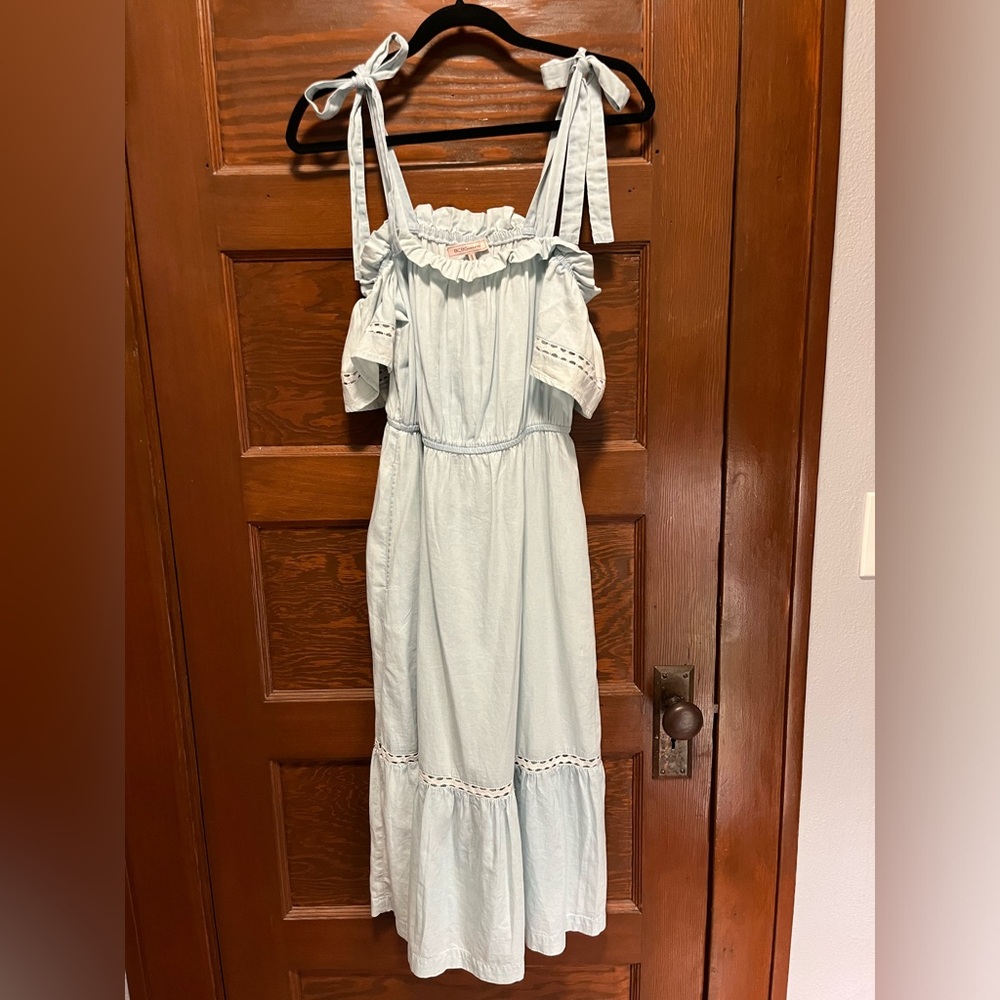 BCBG Chambray Boho Midi Dress